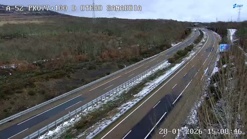 A-52, N-525, A-66 y N-630 permiten la circulación con precaución debido a las nevadas