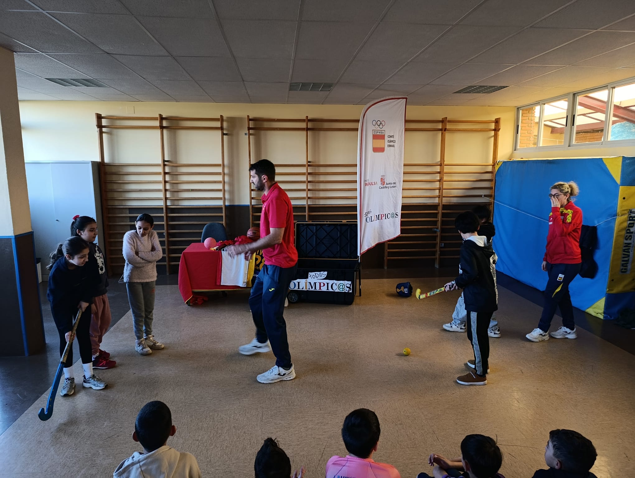 Clases olímpicas en el CEIP Los Salados de Benavente