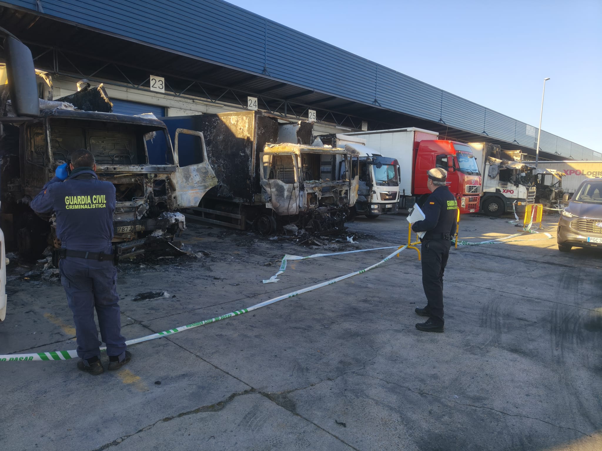 Avanza la investigaci&oacute;n del incendio que calcin&oacute; varios camiones en el CTLB con todas las hip&oacute;tesis abiertas