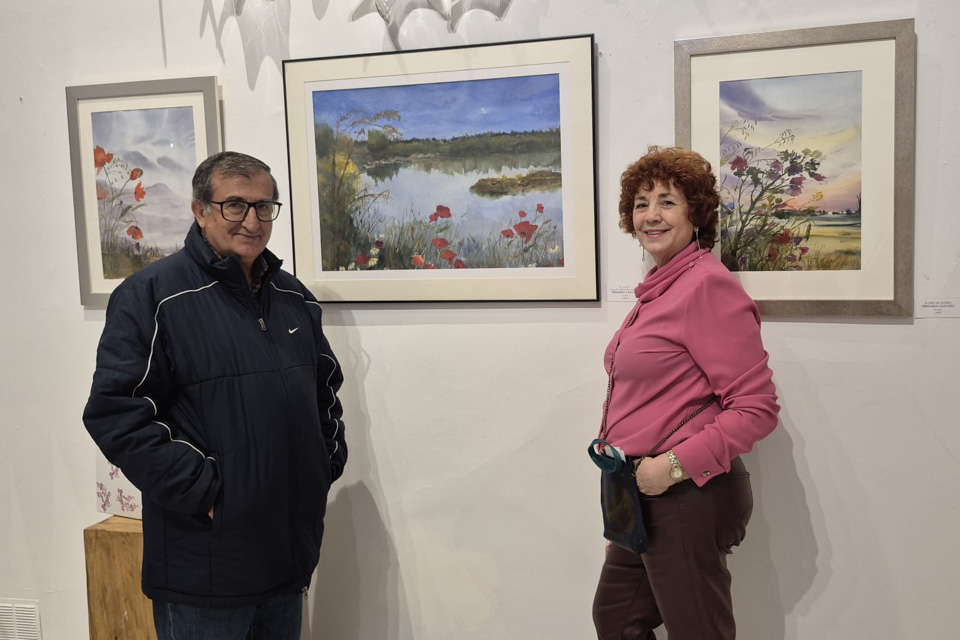Una pintora del Tera ejerce de embajadora cultural en Madrid con su obra