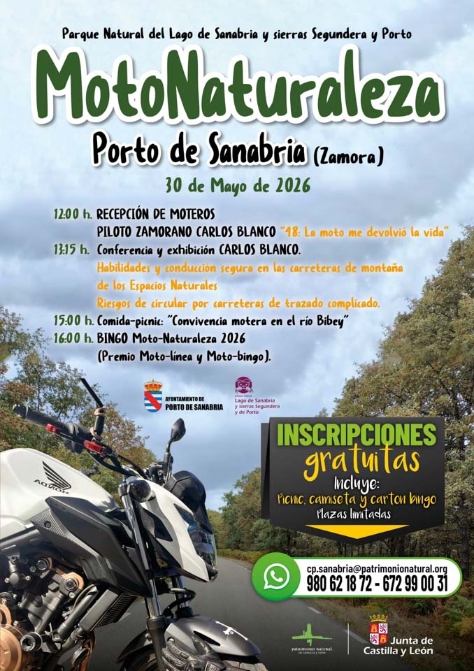Organizada una jornada Motonaturaleza en Porto de Sanabria, con la participación del piloto Carlos Blanco
