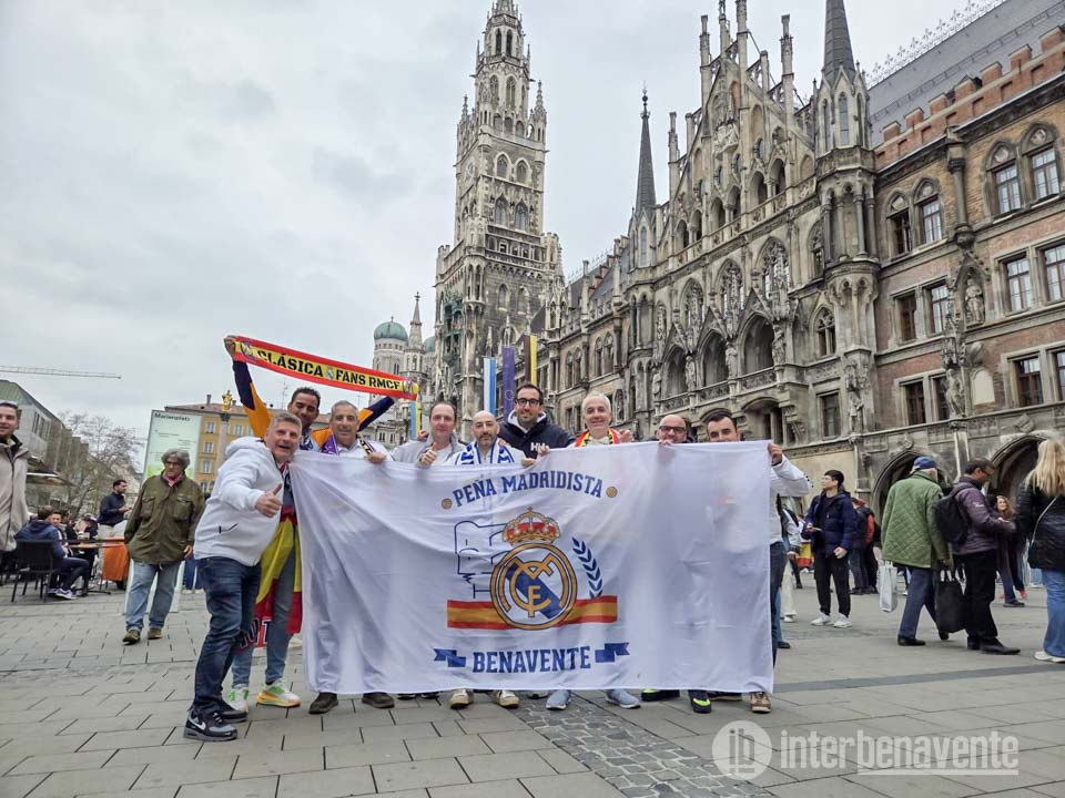 Color blanco benaventano en M&uacute;nich: La Pe&ntilde;a Madridista vive su noche europea
