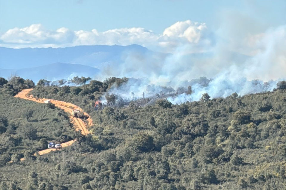 Primer susto de la temporada: incendio intencionado en el monte de Melgar de Tera
