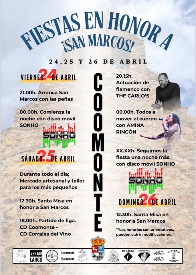 Mucha música en el programa de fiestas de San Marcos en Coomonte