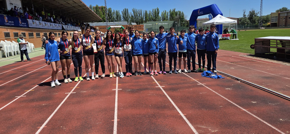 Las atletas cadetes del Ayuntamiento de Benavente, subcampeonas de Castilla y León de pista