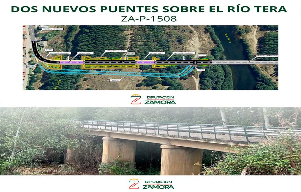 La Diputaci&oacute;n de Zamora licita la construcci&oacute;n de dos puentes sobre el Tera entre Santa Marta y Santa Croya