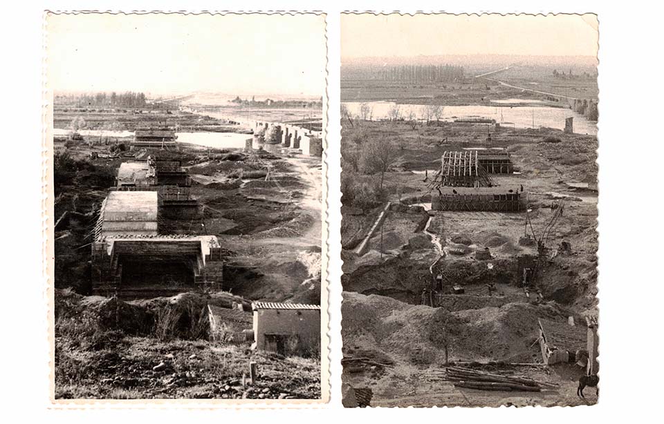 El CEB Ledo del Pozo adquiere dos fotograf&iacute;as de la construcci&oacute;n del puente sobre el Esla del a&ntilde;o 1953