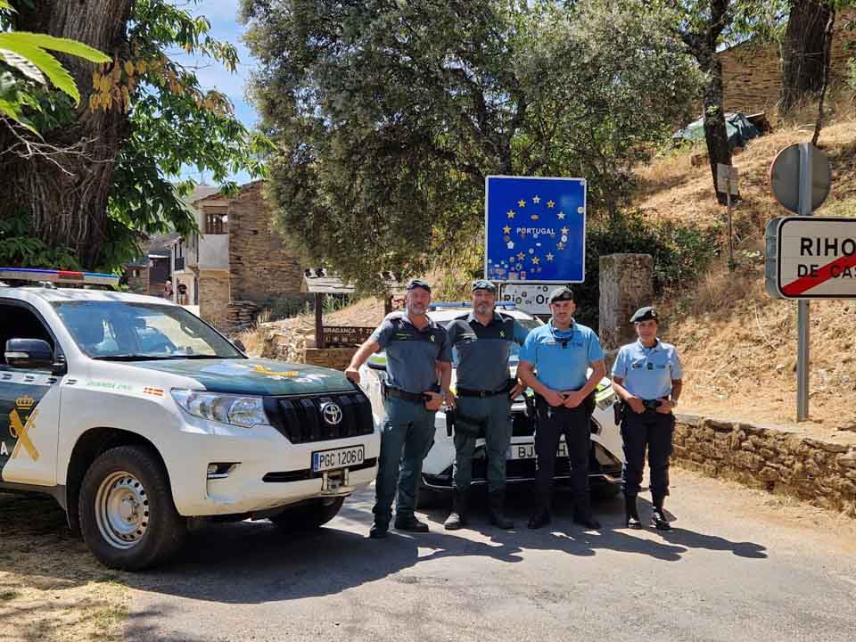 La Guardia Civil y la GNR portuguesa refuerzan la vigilancia en “La Raya” para prevenir incendios transfronterizos en Zamora