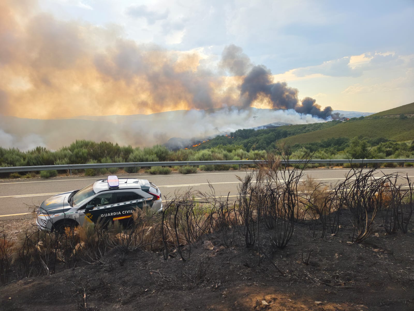 Baja a nivel 1 de gravedad el incendio de La Tejera en la comarca de Sanabria