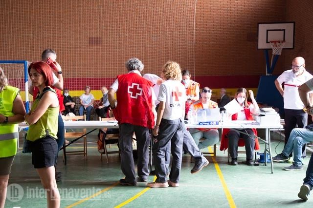 Dispositivo de Cruz Roja  en Benavente en los incendios del a&ntilde;o 2022
