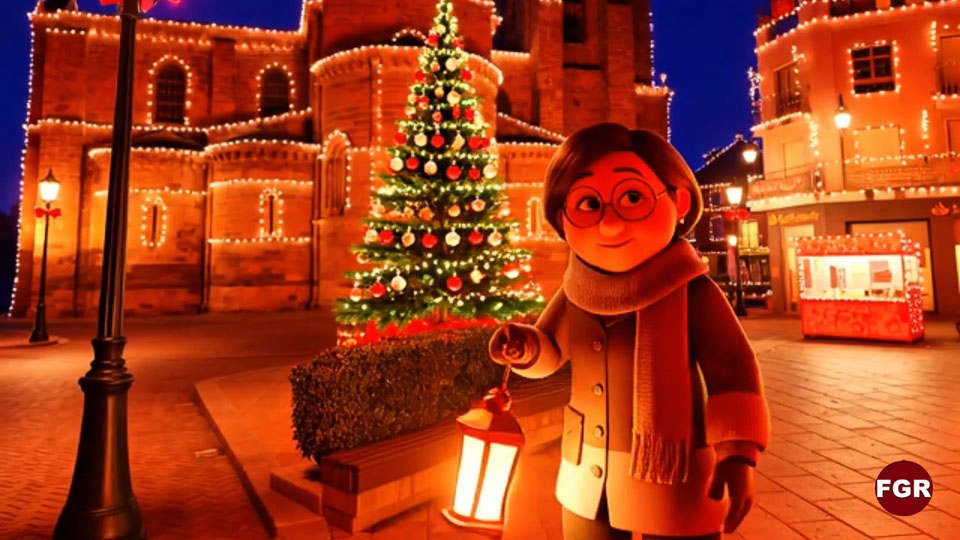 La alcaldesa convertida en personaje del vídeo "Canta conmigo vecino", la felicitación navideña de Fernando González